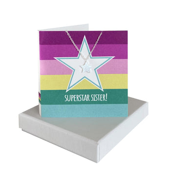 Superstar sister - Star necklace Coral and Mint